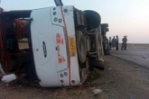 فوت یک نفر در اثر واژگونی خونین اتوبوس در فارس