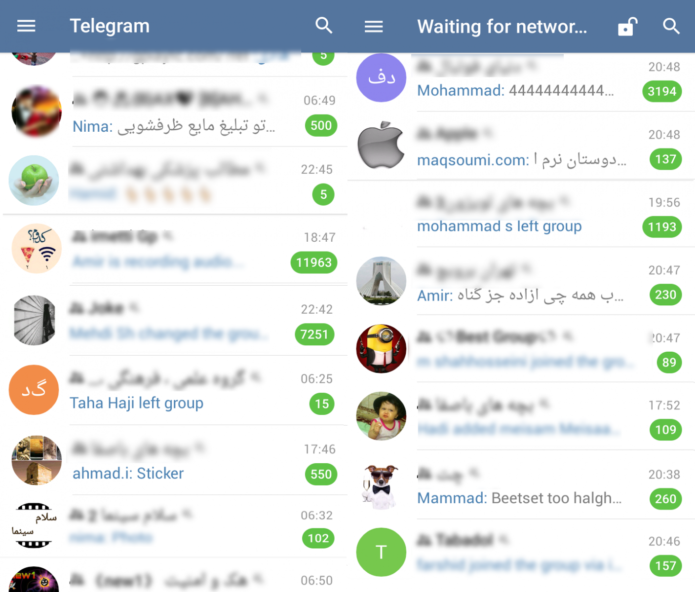 گروه های خبری تلگرام