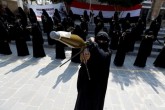 تصاویر/ رژه یگان زنان انصارالله یمن
