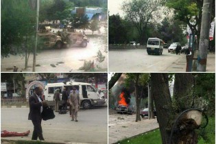 فیلم /انفجار در نزدیکی سفارت آمریکا در کابل