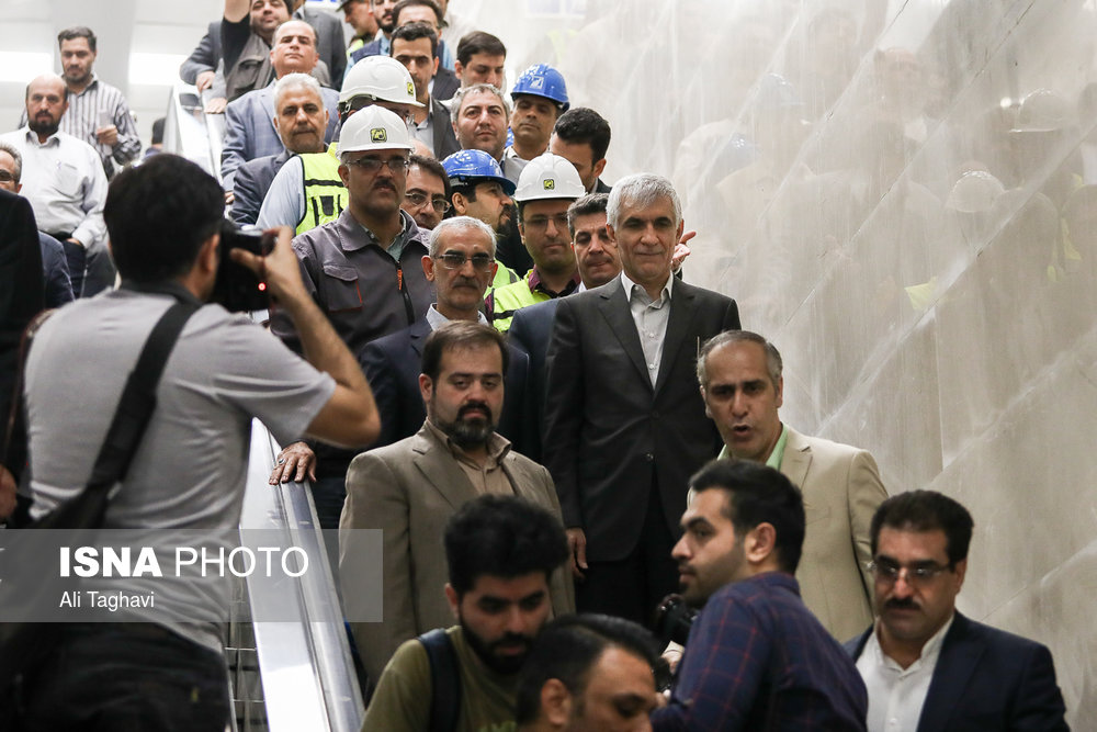 بازدید محمد علی افشانی و محسن سید آقایی، از خط ۷ متروی تهران