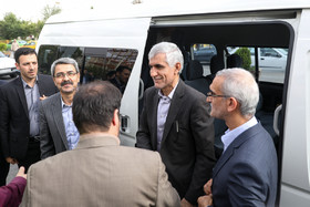 حضور محمد علی افشانی، شهردار تهران در بازدید از خط ۷ متروی تهران