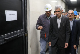 محمد علی افشانی، شهردار تهران در بازدید از خط ۷ متروی تهران