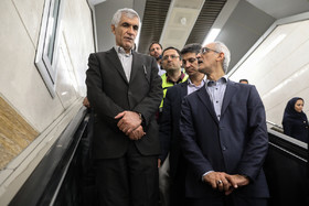 گفت و گوی  محمد علی افشانی و محسن سید آقایی در بازدید از خط ۷ متروی تهران