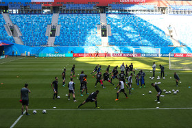 تمرین تیم ملی قبل از بازی با مراکش در ورزشگاه زنیت آره‌نا - سنت پترزبورگ‎
