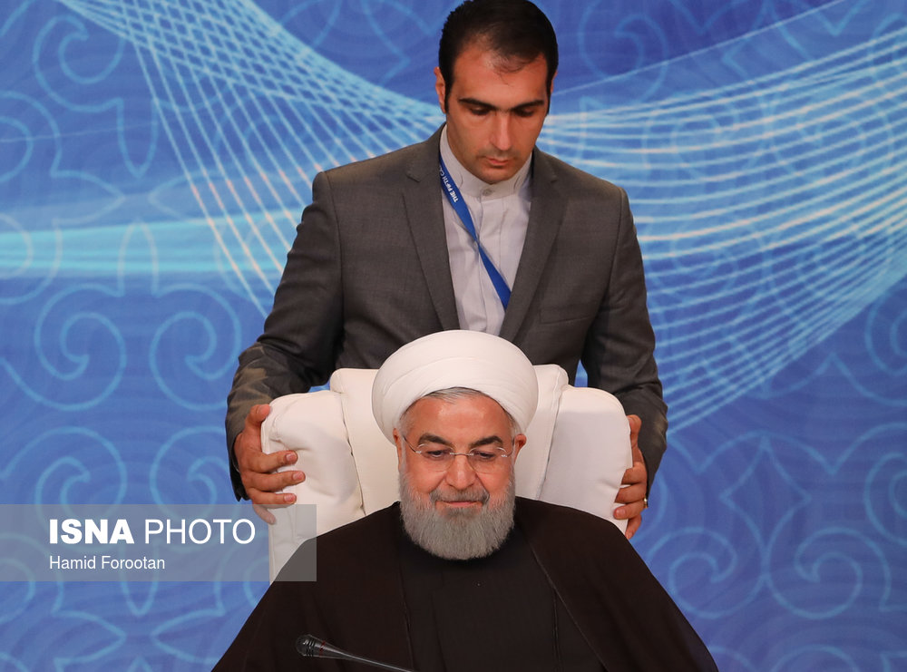 دیدار حسن روحانی با نورسلطان نظربایف رییس جمهور قزاقستان