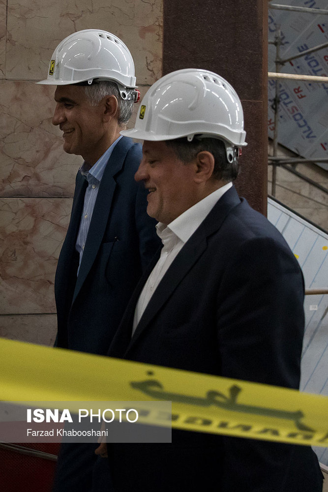 بازدید شهردار و رییس شورای شهر تهران از خط ۶ مترو
