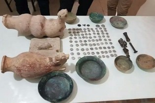 کشف و ضبط اشیای تاریخی هزاره اول قبل از میلاد و سکه‌های اشکانی