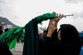 مراسم تاسوعای حسینی در شهرک هرزویل شهر منجیل