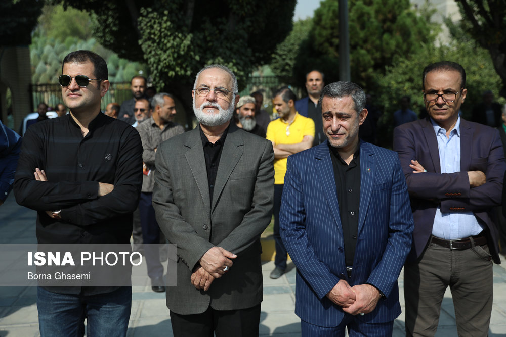 شاهرخ شهنازی، دبیر کل کمیته ملی المپیک در مراسم تشییع پیکر بهرام شفیع