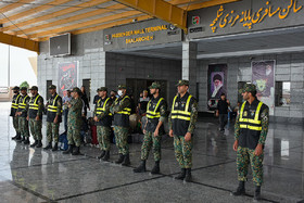 حضور نیروهای نظامی و انتظامی در مرز شلمچه