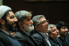 حمید طیبی، علی مطهری و حجت الاسلام رستمی در بیست و پنجمین جشنواره ملی کتاب سال دانشجویی