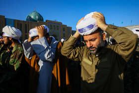 صبحگاه مشترک نیروهای نظامی در مسجد جمکران