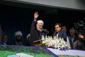 سخنرانی رییس جمهور در جمع مردم لاهیجان