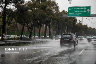 هم اکنون بارش باران در ۲۲ استان
