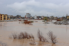 سیلاب در استان لرستان - طغیان رودخانه  فصلی شهرستان درود استان لرستان