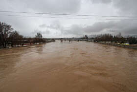 سیلاب در استان لرستان - طغیان رودخانه فصلی شهرستان درود استان لرستان
