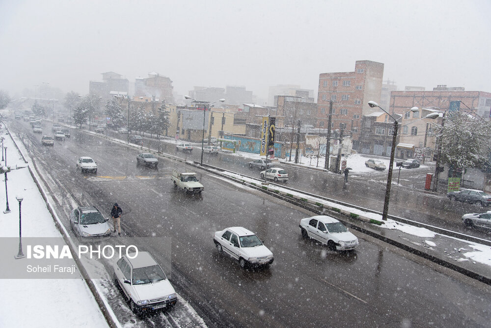 بارش برف در آذربایجان غربی