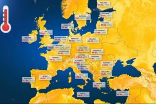 بالاترین دمای ثبت شده در اروپا چقدر است؟