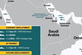 انگلیس: سطح کلی نیروهایمان در خلیج فارس افزایش نمی‌یابد