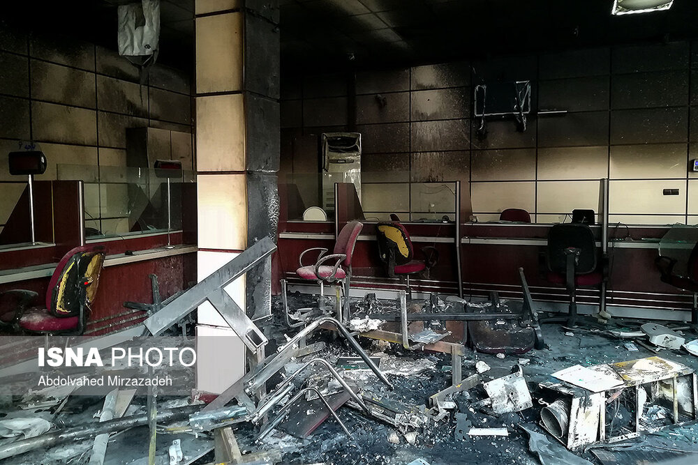 خسارات وارده به اموال عمومی در جریان حوادث اخیر - تهران