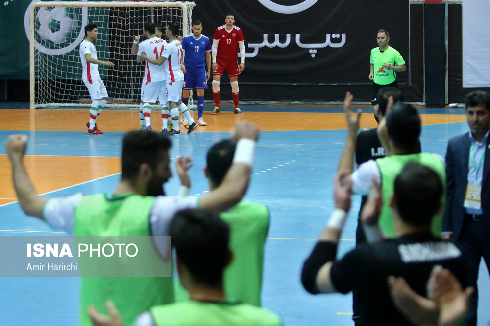 دیدار تیم‌های فوتسال ایران و اسلواکی