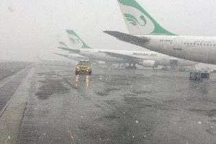 بارش شدید باران، برخی پروازهای امروز مهرآباد را لغو کرد