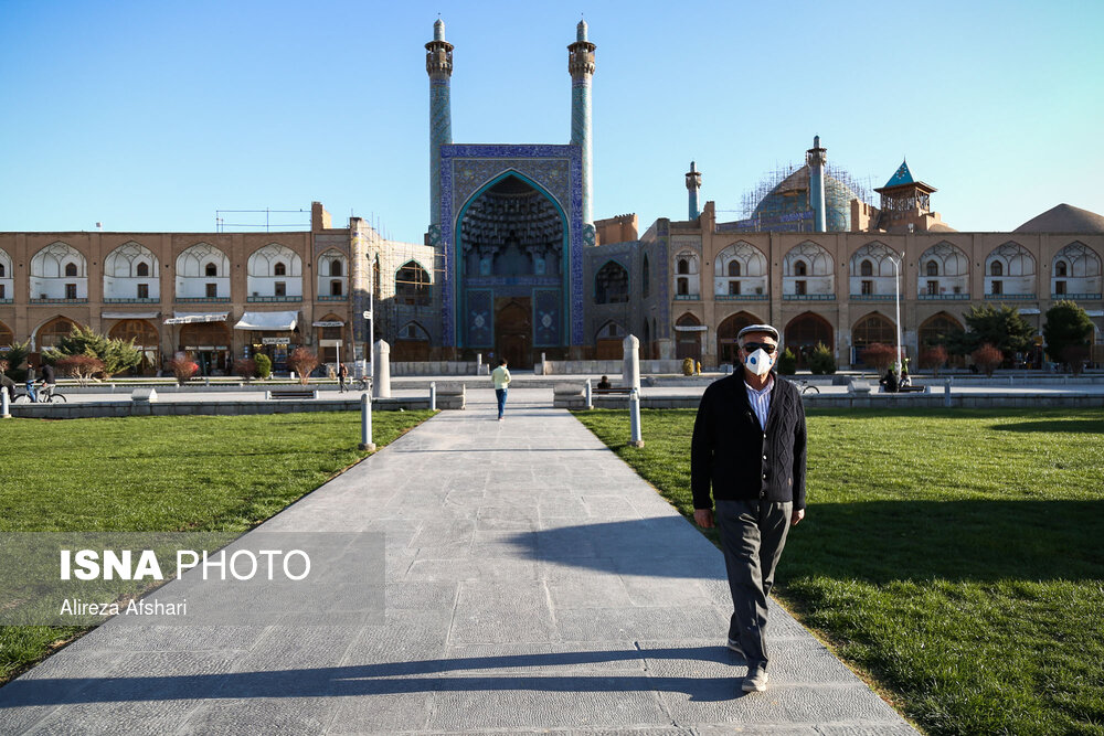 «میدان نقش جهان اصفهان» در پی شیوع ویروس کرونا چند روز مانده به نوروز 99