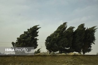 وزش باد شدید و خیزش گرد و خاک در برخی از استان‌های کشور