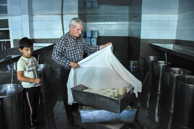 حبیب حبیبی لیقوان بیش از 40 سال به تولید پنیر سنتی لیقوان مشغول است.