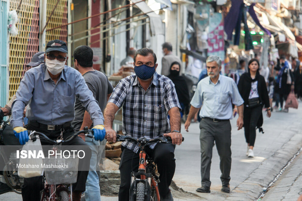 دومین روز طرح ماسک اجباری در اراک- خیابان سهام‌السطان