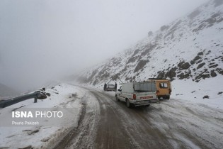 برف و باران در جاده‌های ۶ استان کشور