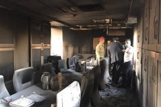 آتش سوزی در بخش اداری بیمارستان بقیه الله/ حادثه مصدومی نداشت