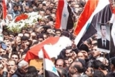 حمله موشکی به کاروان تشییع مادر بشار اسد
