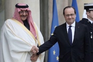 دیدار ولیعهد عربستان با رئیس جمهور فرانسه