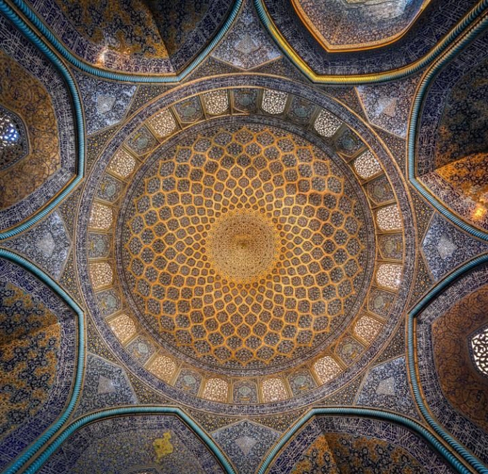 سقف مسجد شیخ لطف الله اصفهان