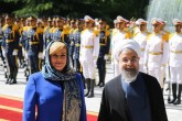 تصاویر/استقبال رسمی روحانی از خانم رییس جمهور