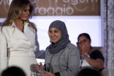 تصاویر/ ملانیا ترامپ در مراسم اهدای جایزه زنان شجاع