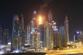 تصاویر/ برج مشعل دوبی در آتش سوخت