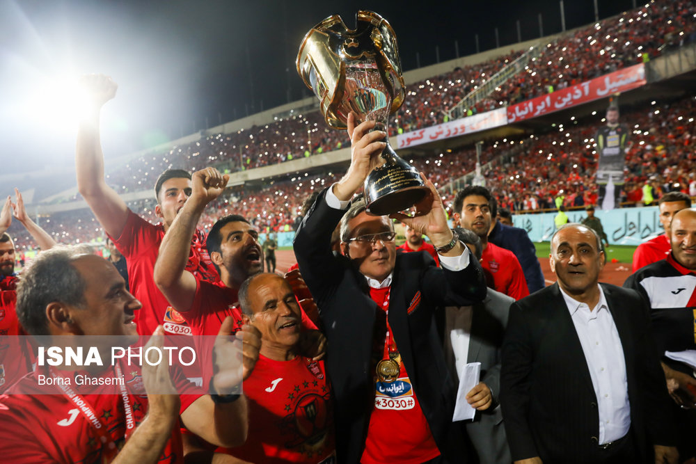دیدار تیم‌های فوتبال پرسپولیس و سپیدرود و جشن قهرمانی پرسپولیس