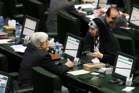 پروانه سلحشوری و محمدرضا عارف در جلسه‌ی امروز مجلس شورای اسلامی