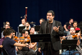 تمرین ارکستر ملی ایران به خوانندگی سالار عقیلی در سالن تالار وحدت