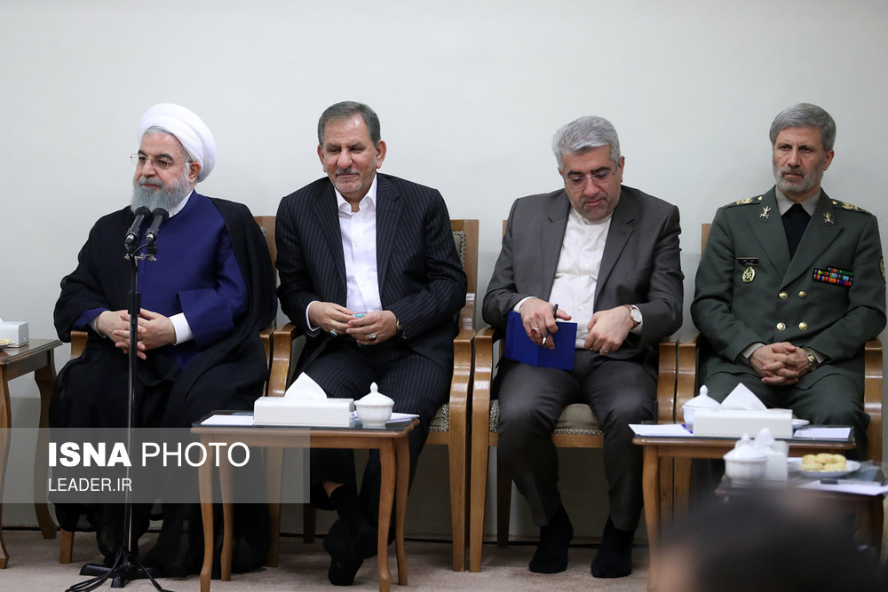 دیدار رئیس‌جمهور و اعضای هیئت دولت با مقام معظم رهبری