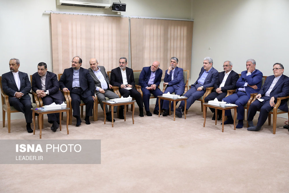 دیدار رئیس‌جمهور و اعضای هیئت دولت با مقام معظم رهبری