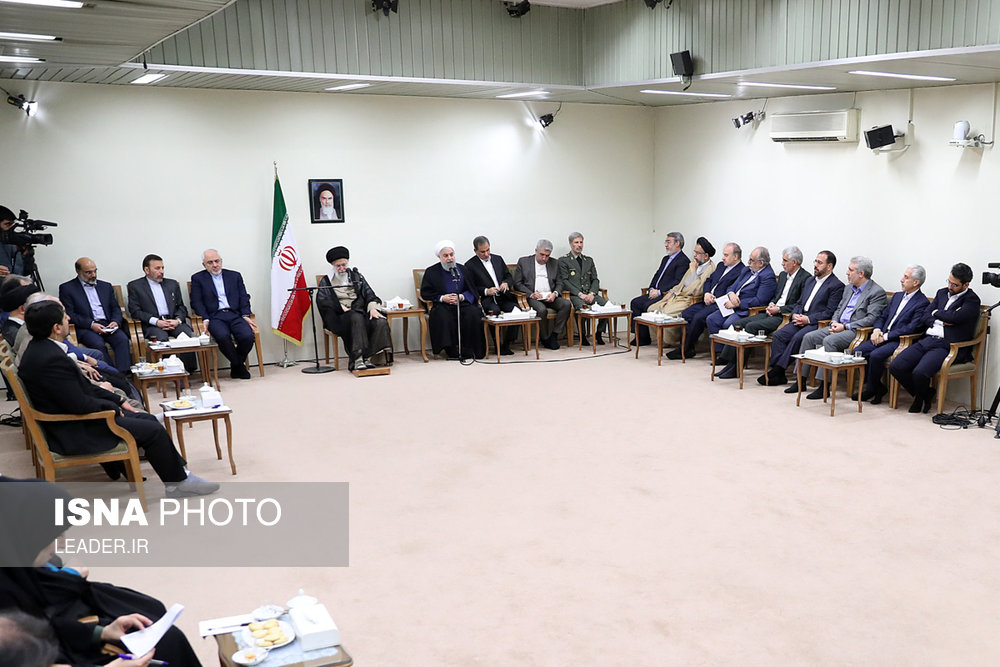 دیدار رئیس‌جمهور و اعضای هیئت دولت با مقام معظم رهبری
