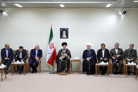 دیدار رئیس‌جمهور و اعضای هیئت دولت با مقام معظم رهبری