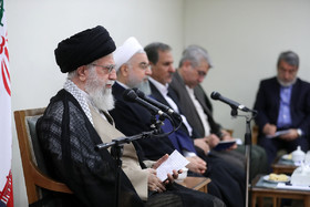 دیدار رئیس‌جمهور و اعضای هیئت دولت با مقام معظم رهبری