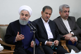 دیدار رئیس‌جمهور و اعضای هیئت دولت با مقام معظم رهبری
