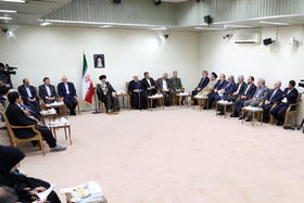 دیدار رئیس‌جمهور و اعضای هیئت دولت با مقام معظم رهبری