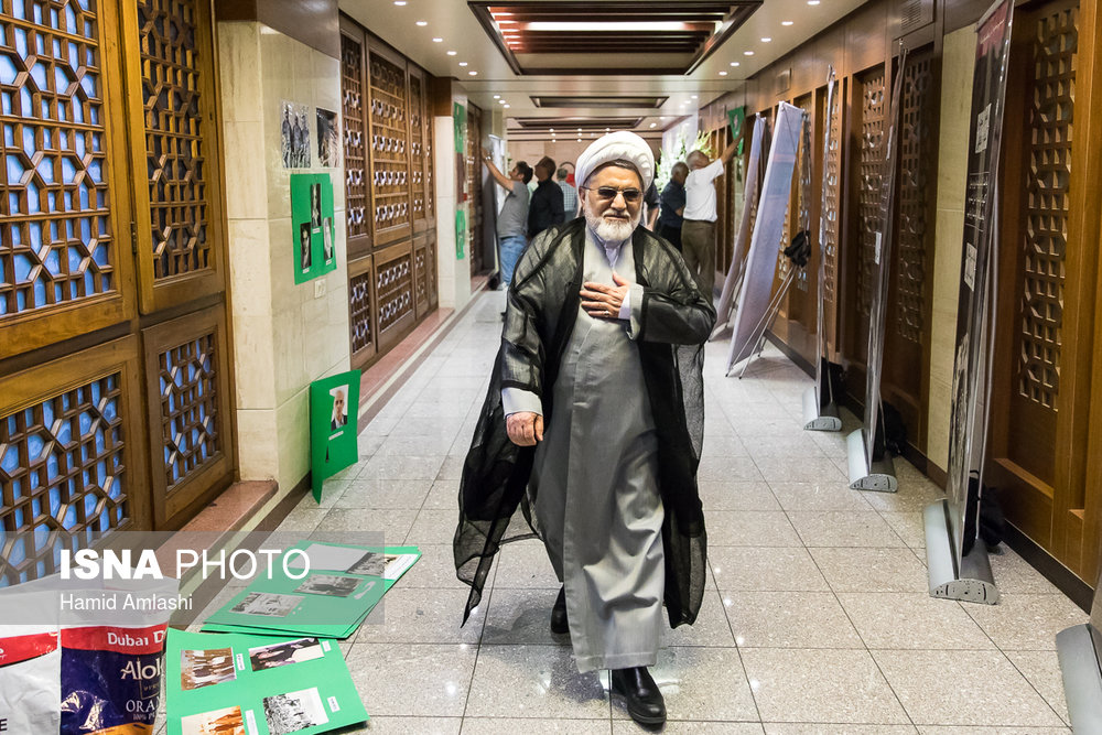 عبدالله نوری در مراسم ختم محمد بسته نگار